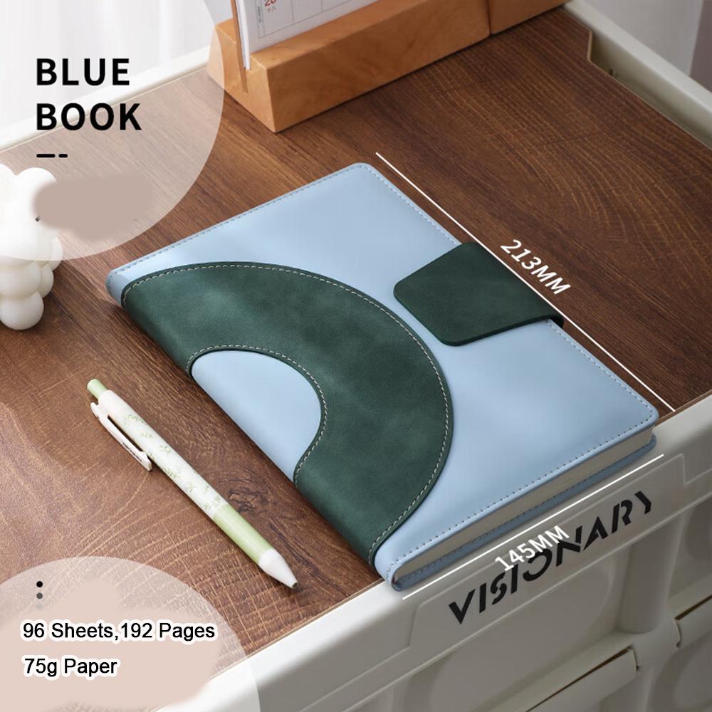 A5 buckle business notepad, work meeting record book, student subject notebook, thickened diary, excerpt book, lined inner pages