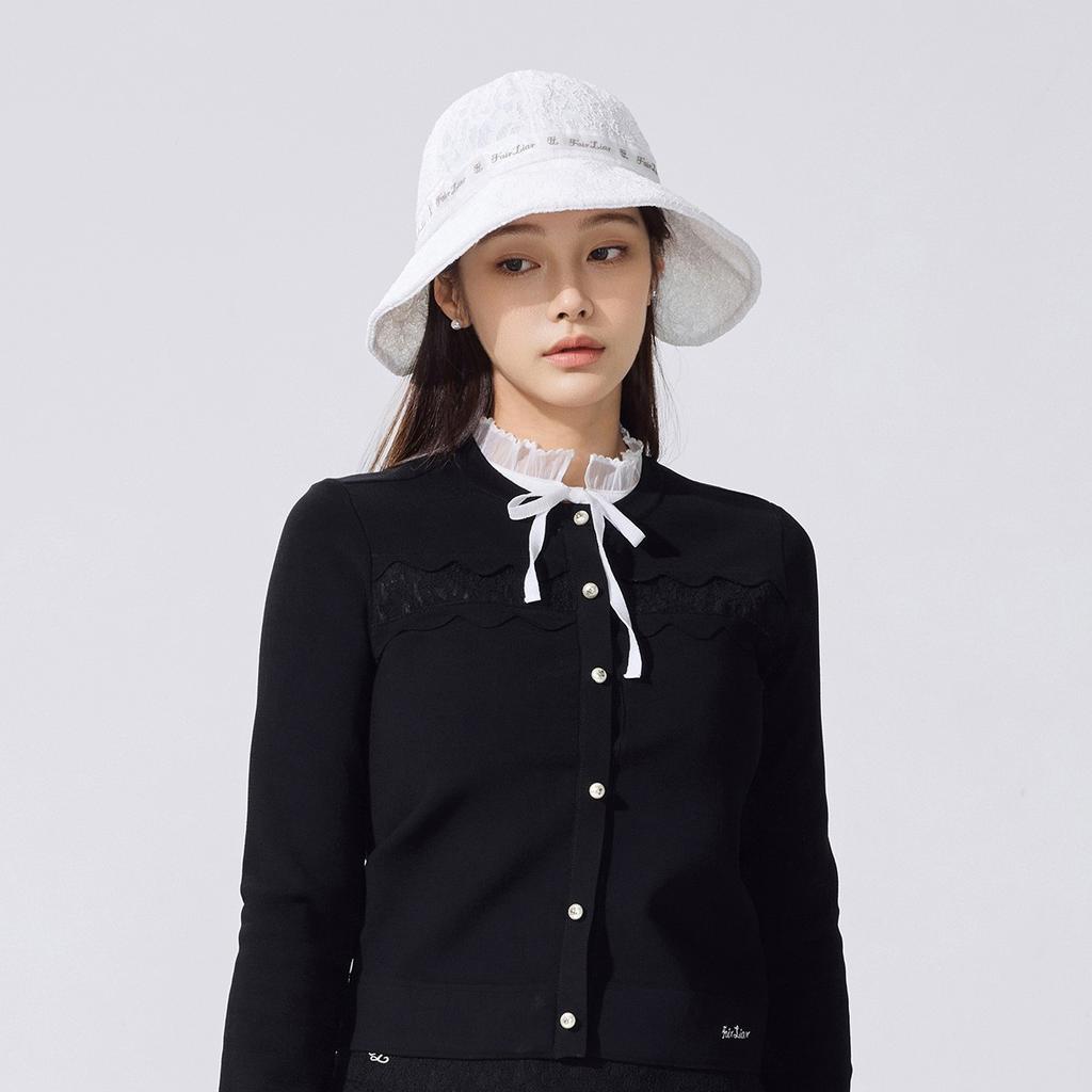 FAIRLIAR GOLF Lace Bonnet Hat (White)