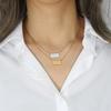 Tainless Steel Necklace "11:11"digit Square Stainless Steel Pendant Stainless Steel Gold Silver Color Tarot Necklace