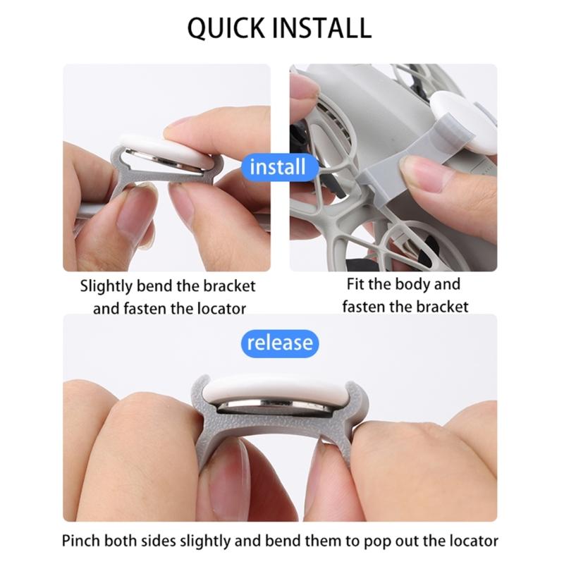 Precision ABS Mount Easy Installation Drones Rack Secure Attachment High Strength ABS Drones Bracket Upgrades for Tracke