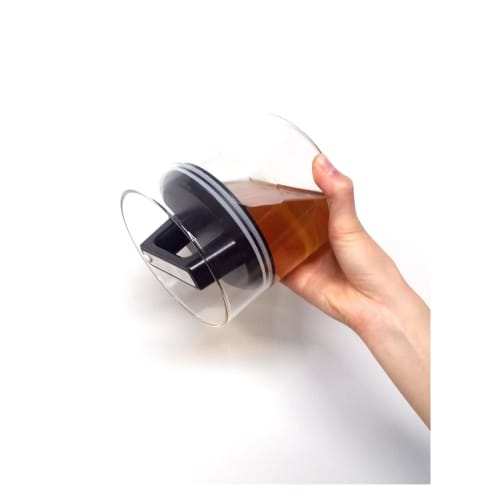 Fujisho Felio Glass Storage Canister, 900cc, with Air Reducer, Regular Size, One-Touch Operation, Airtight, Anti-Oxidation, No Color Transfer, F8745 (