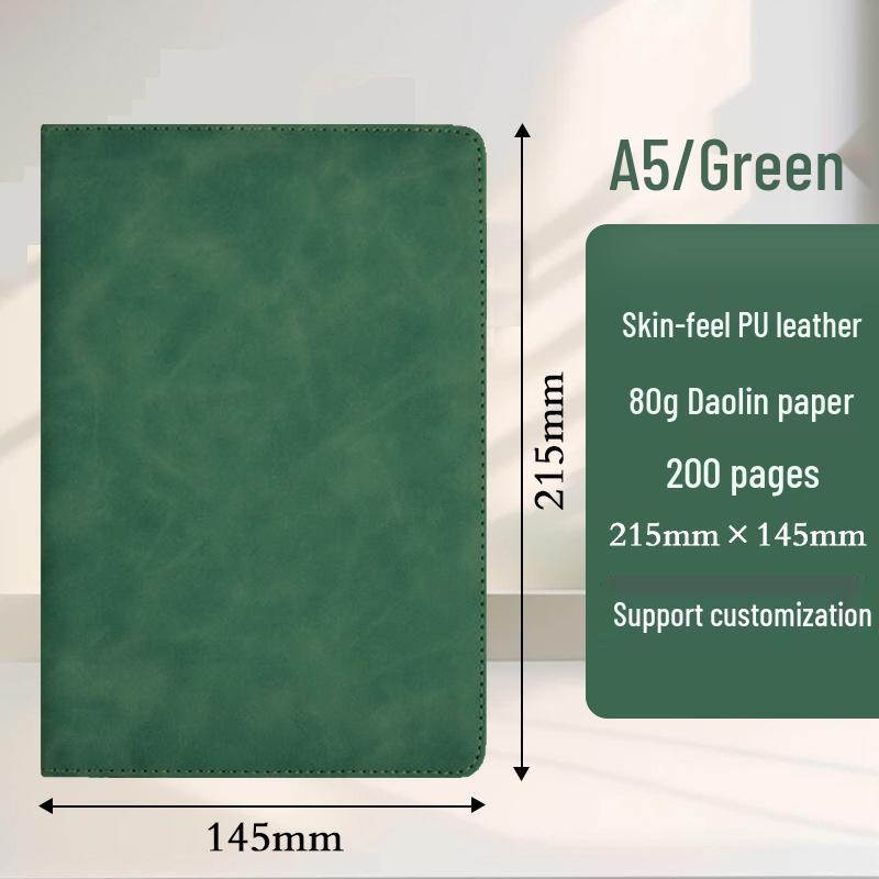High-End Soft Leather Business Notebook with Magnetic Buckle and Custom Logo - Ideal Gift Set