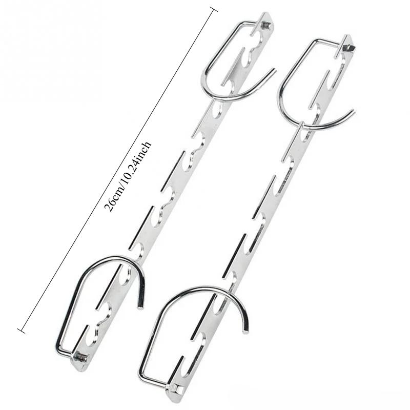 1/3pcs 26cm Multifunctional Space Saving Metal Hangers with Magic Hook 6 Hole Clothing Wardrobe Organize Hanger Holder