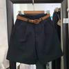 Loose and Comfortable Women's Cotton Shorts, Korean Style High-Waist Wide-Legged Casual Shorts