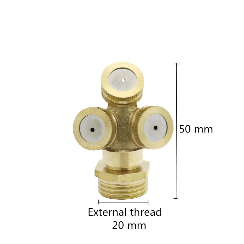 1/2" Misting Nozzle Brass Atomizing Spray Fitting Nebulizer Hose Connector Water Sprinklers Heads Adjustable Garden Irrigation