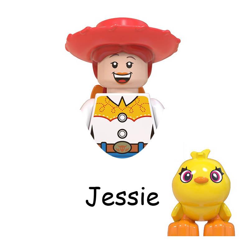 Toy Story 4 Buzz Lightyear Woody Jessie Alien Space Rangers Zurg Model Building Blocks Enlighten Figure Bricks Toys For Children