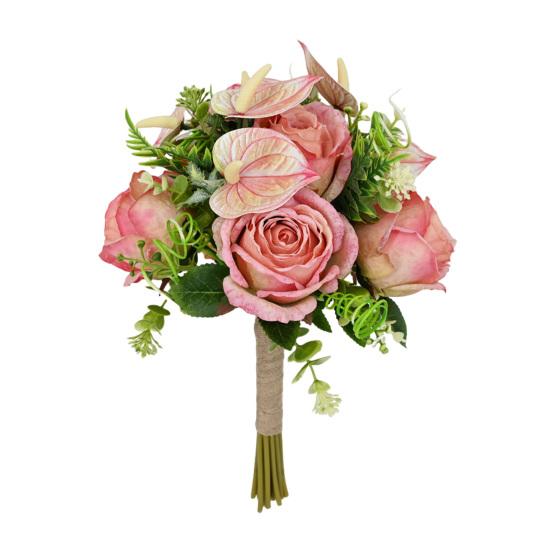 Artificial Rose Bouquet Simulated Fabric Not Wither Blooms All Year No Watering Needed Simulation Flower for Home Table Decorations