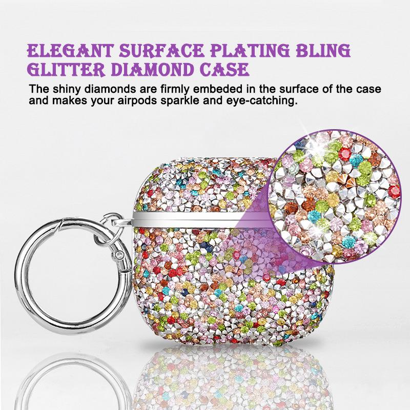 The new Rainbow Diamond earphone cover is compatible with Apple AirPods 4th Gen Plated AirPods Pro 2