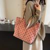2025 autumn and winter new large-capacity polka dot backpack texture commuter tote bag cute bow shoulder oblique span bag