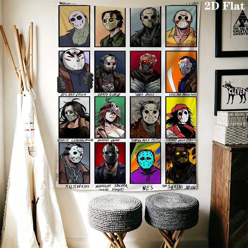 Boogeyman Lurks Darkness Tapestry Fashion Print Background Cloth Background Cloth Wall Covering Decoration Homestay Soft Decoration Tapestry