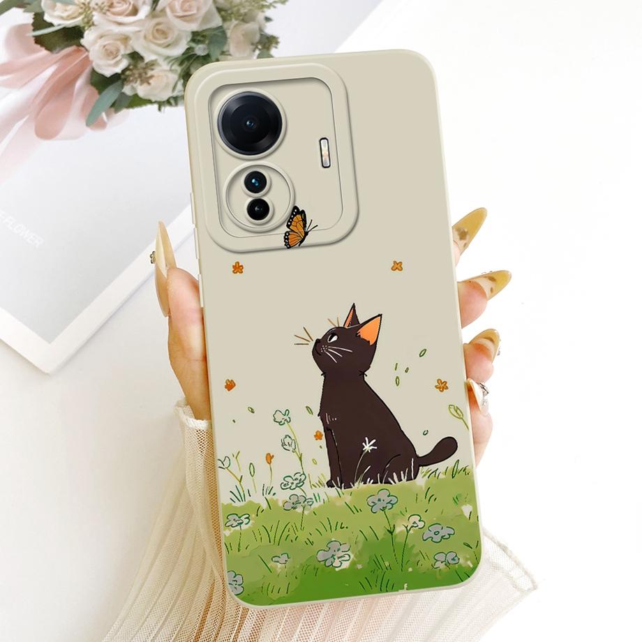Cute Cartoon Black Cat Dragon Soft Silicone Case For Vivo T1 Pro IQOO Z6 Pro 5G Vivo S15e 5G Phone Shell Shockproof Cover Bumper