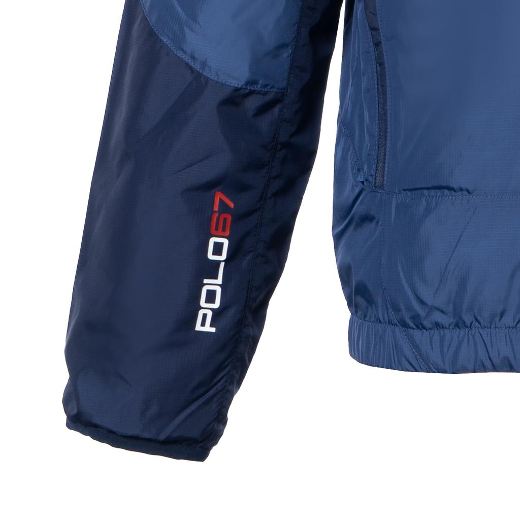 Polo Ralph Lauren Ss23 Besticktes Pony Kapuzen-Reißverschlussjacke Herren Jacke Blau 710898274-002