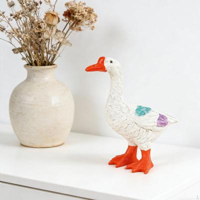 Gans Schlüsselanhänger Figuren Heimdekoration Lustig Hängend Harz für Einweihung
