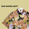 Thai South East Asia Floral Shirt Men And Women Loose Vintage Hawaii Vacation Loose Couple Beach Short Sleeve Shirt