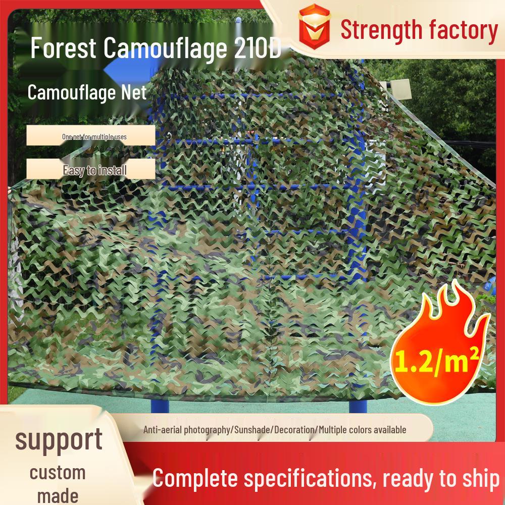 Jungle Camouflage Net for Anti-Aerial Photography, Military Training, and Sunshade Decoration. Custom 210D