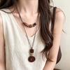 Bohemian Etnische Holle Houten Kralen Ketting Voor Vrouwen Vintage Bedels Trendy Bedels Sieraden