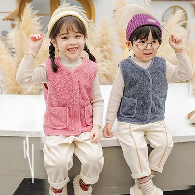 Children's Plush Vest Baby Boys and Girls Warm Vest