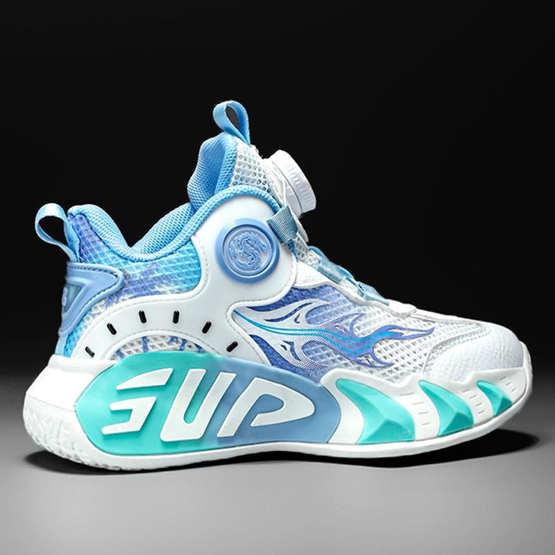 Boys' sports shoes summer mesh breathable 2025 new children's shoes medium and older boys running basketball net shoes