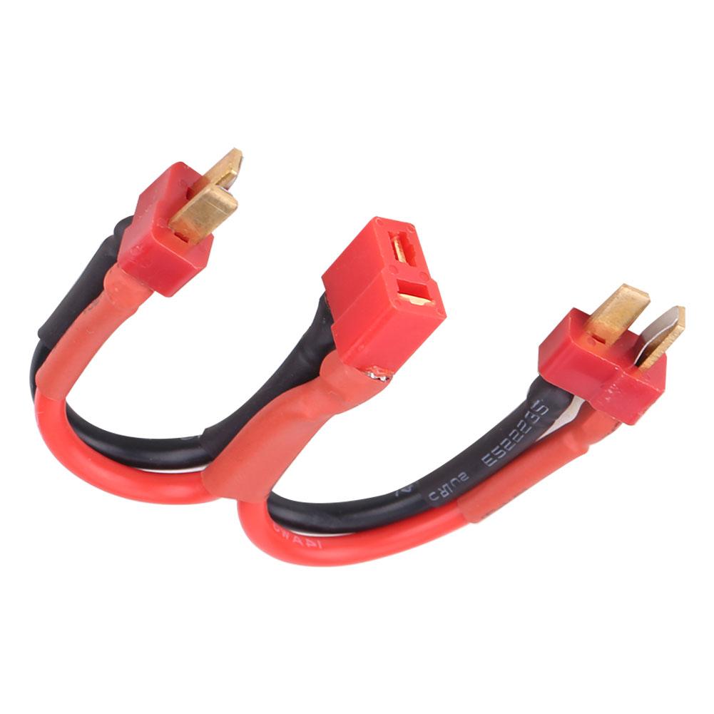 Deans Style T Plug 2 Male To T Plug 1 Female Power Cable Silicone Wire for 2 6S Lipo Battery