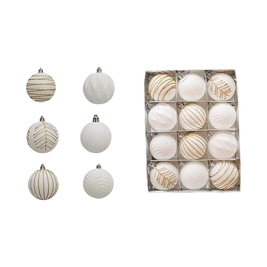 Christmas Ball Red Flocking Painted Ball Christmas Tree Decoration Hanging Ball 12 6cm Christmas Flannel Ball