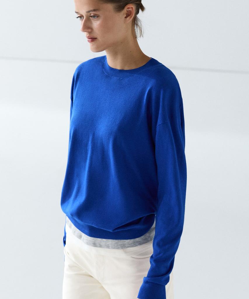 Masimodutti Wool Blend Fine Knit Sweater