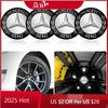 Adesivo per Auto Per Mercedes Benz 4 Pezzi Tappo Centrale Mozzo Ruota Auto Adesivo Emblema Metallico Adesivo Per Mercedes-Benz AMG C450 C200 C220 C25