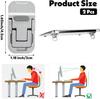 2pcs Large Zinc Alloy Foldable Laptop Stand, Portable Keyboard Riser with 2 Adjustable Angles, Invisible Self-Adhesive Design