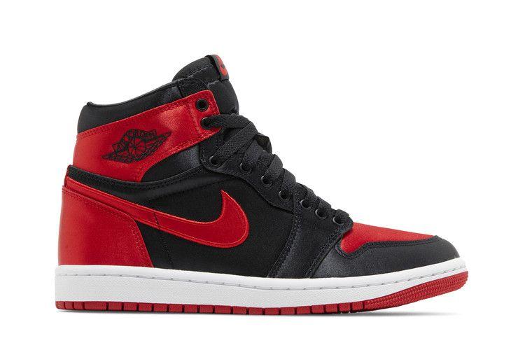 Women's Sneakers Jordan 1 Retro High OG Satin Bred (Women's) Black/University Red/White