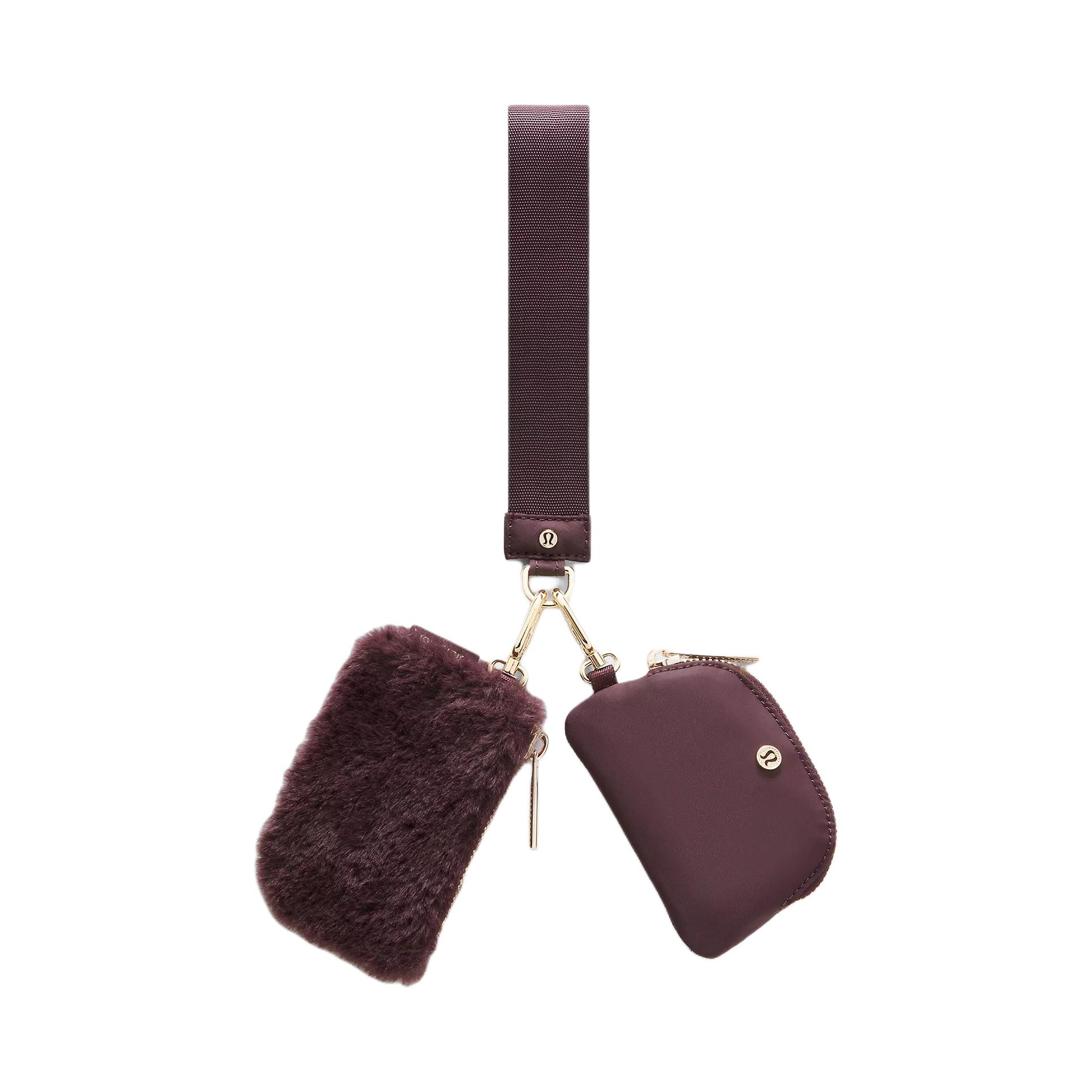 Lululemon Logo Wristband Nylon Polyester Wallet Women Wallet Black Plum Gold LW9GCYS-074104 Black Plum Gold 15090₽