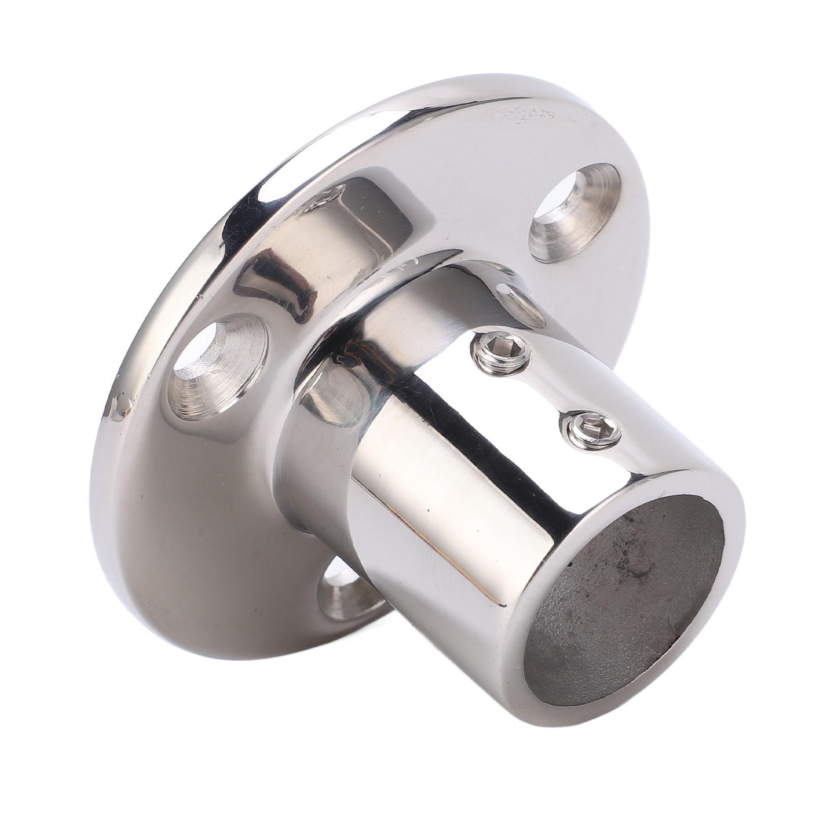 

Boat Handrail Round Base Fitting 316 Stainless Steel Marine Hardware for 25mm 1in Tube 90°