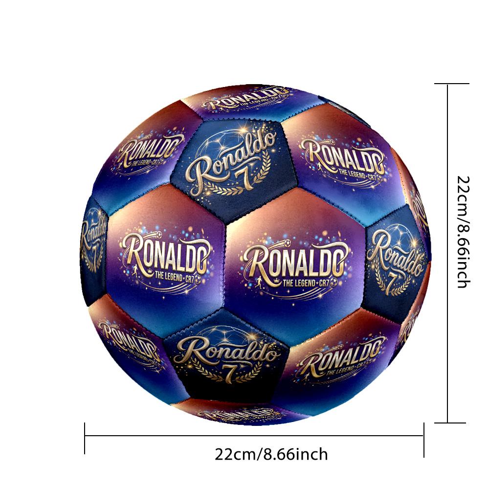 Ronaldo's: Soccer Legend Size 5 Football Machine Sewn Indoor/Outdoor Universal Football Unique Gift for Soccer Lovers