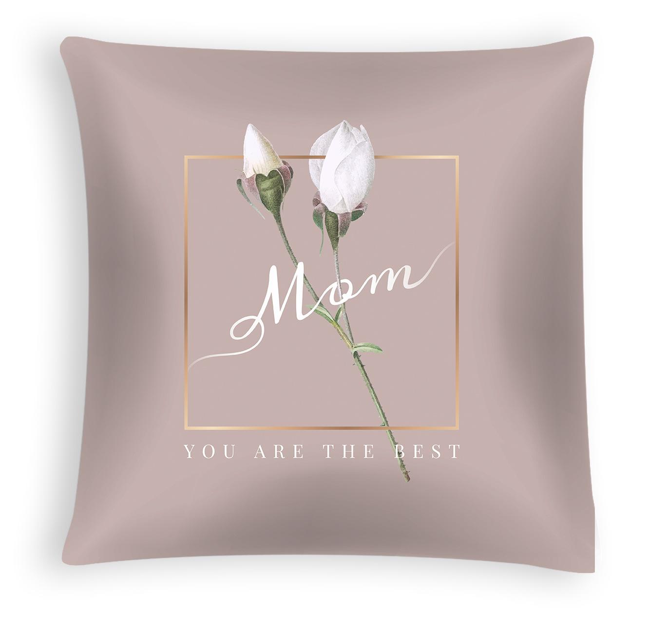 

Новая наволочка на подушку ко Дню матери, бархатная наволочка на подушку из персиковой кожи, наволочка на диванную подушку в форме сердца с надписью для домашнего использования 45 * 45CM (excluding pillow core)