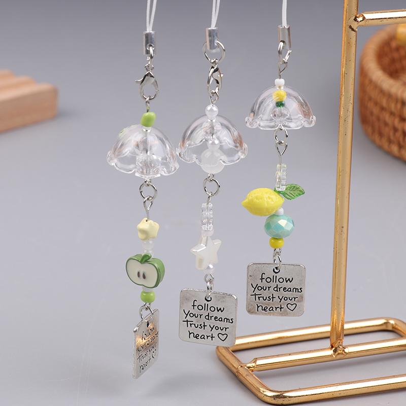 Cute Wind Chime Pendant Keyring Phone Lanyard Decorative Accessories Home Decorations Bag Camera Keychain Wind Chime Pendant