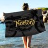 N-NORTONS Motorcycle Microfiber Blanket Quick Drying Beach Towels Oversized Printing Super Absorbent Pool Towel Blanket