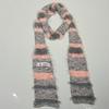 Autumn and winter new rainbow striped scarf women's niche design sense wool knitted contrasting scarf fashionable versatile scarf