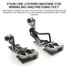 Metal Overlock Presser Foot,Four-Wire Sewing Crimp Presser Foot Sewing Machine Parts Portable Sewing Machine Accessories