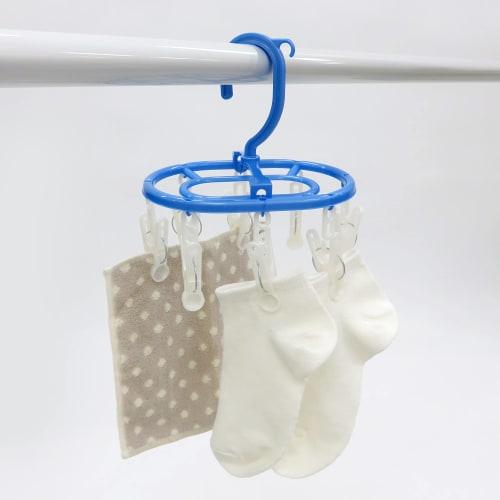 Towa Sangyo Neosoul Mini Laundry Hanger, 8-Pinch, Blue, Approx. 18 X 13 X 20 Cm