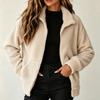 Damen Freizeitjacke mit lockerem Schnitt, Reißverschluss, Reverskragen und Taschen