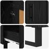 Highboard in Black Oak Look 69.5 x 31 x 115 cm Engineered Wood