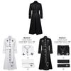 Medieval Mission Clergy Costume For Stage Performance With High Collar For Adults