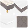 Boxspring Bed with Headboard Taupe 140 X 200 Cm Fabric