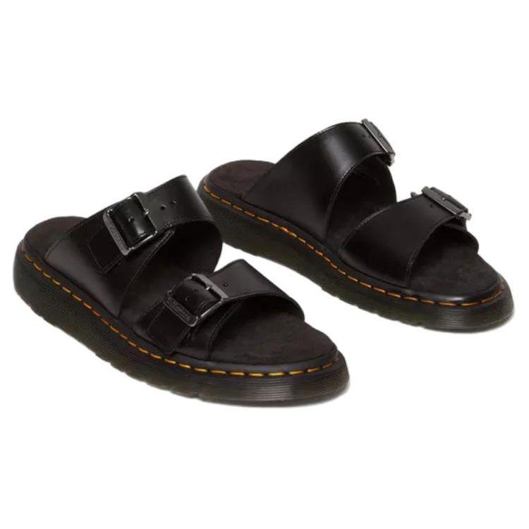 Dr. Martens Comfortable Versatile Rubber Sole Silent Anti-Wear Slide Sandals Unisex Sandals Black 31570001