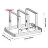 Stainless Steel Pot Lid And Cutting Board Organizer Combo - Heavy-Duty Space-Saving Countertop Rack Kitchen Storage Solution