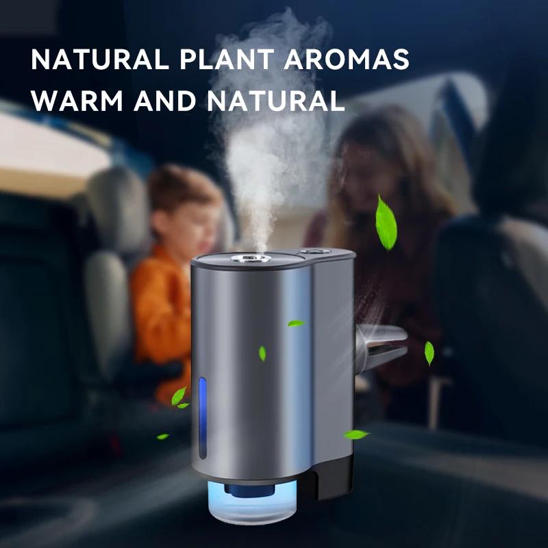 Car Aroma Diffuser Smart Vent Clip Scent Machine Automatic Spray Air Freshener with 3-Speed Timer Mist Mode for Deodorizing