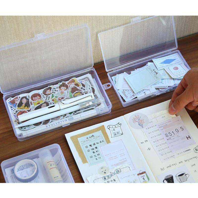 Multifunctional Storage Organizers Sticker Holders Sorting Box Sticker Storage Box Small Plastic Storage Container