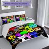 3pcs Sprunki Game pattern bedding set duvet cover set includes duvet cover &pillowcases, perfect all season bedroom decoration & gift