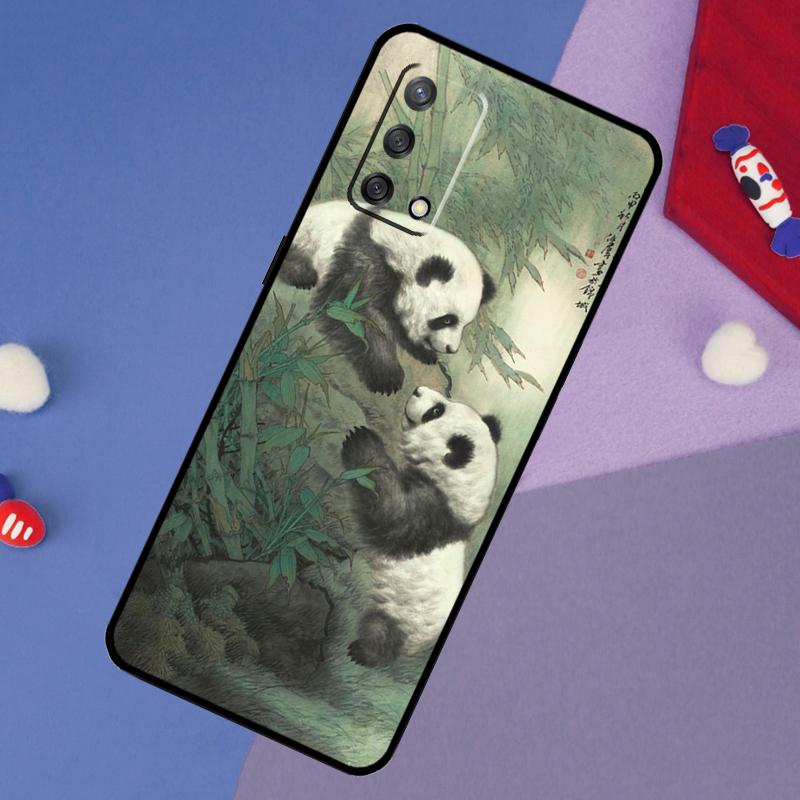 Panda Animal Cute Bear Case For Oppo A5 Pro A6 A57 A17 A78 A54 A74 A94 A76 A16 A96 A18 A40 A60 A80 A38 A58 A98 A15