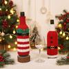 The New Christmas Knitted Wine Bottle Set Creative Wine Bottle Clothes Set Christmas Table Kitchen Dress-up Props Arrangement