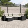 VidaXL Garden Lounge Set with Cushions 6 Pcs, Patio Sofas, Patio Furniture Set, Outdoor Furniture, Black 3255193