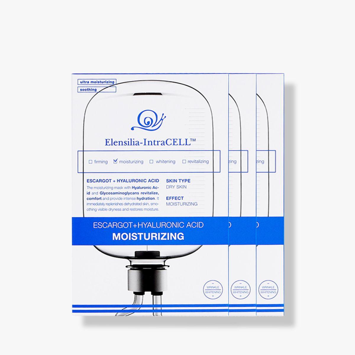 3 Intracell Escargot Hyaluronic Acid Moisturizing Masks